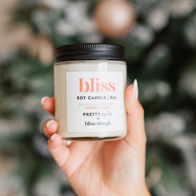 Bliss Soy Candle - Peppermint Brownie Scent